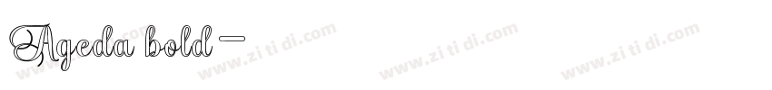 Ageda bold字体转换